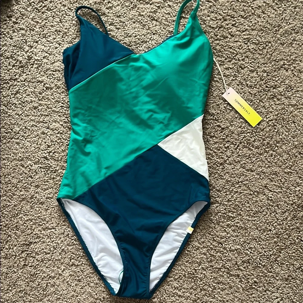 Summersalt Green One Piece Swimsuit with Sleek Design